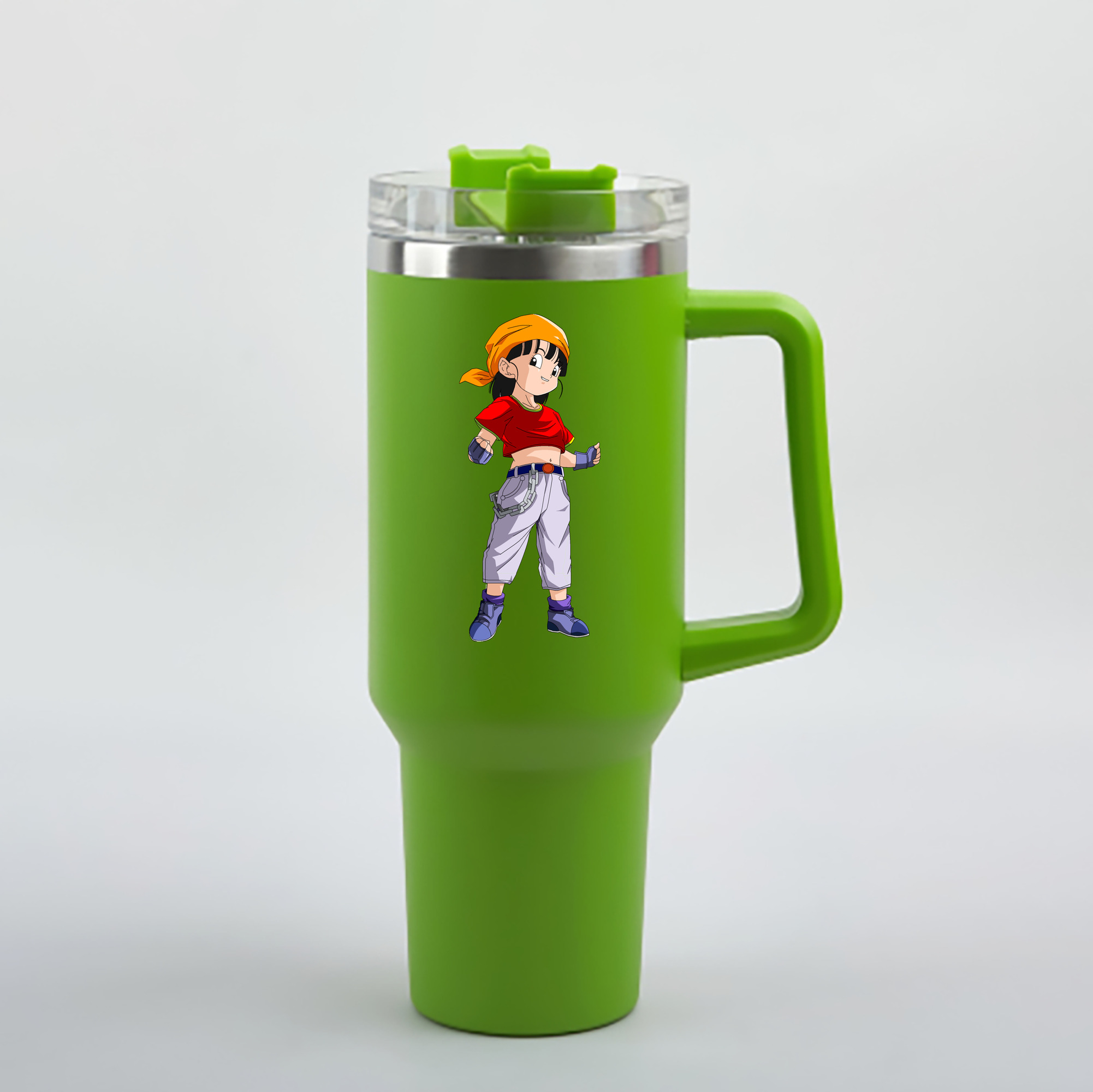 （画像用） ドラゴンボール パン DRAGON BALL Pan 1200mL車用タンブラー - クリスタルステッカー（プラスチックストロー付き）